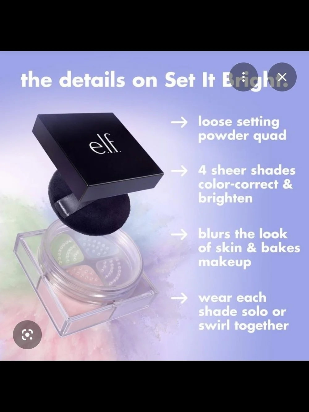 e.l.f. Set It Bright Correcting & Brightening Setting Powder - Light 0.37oz